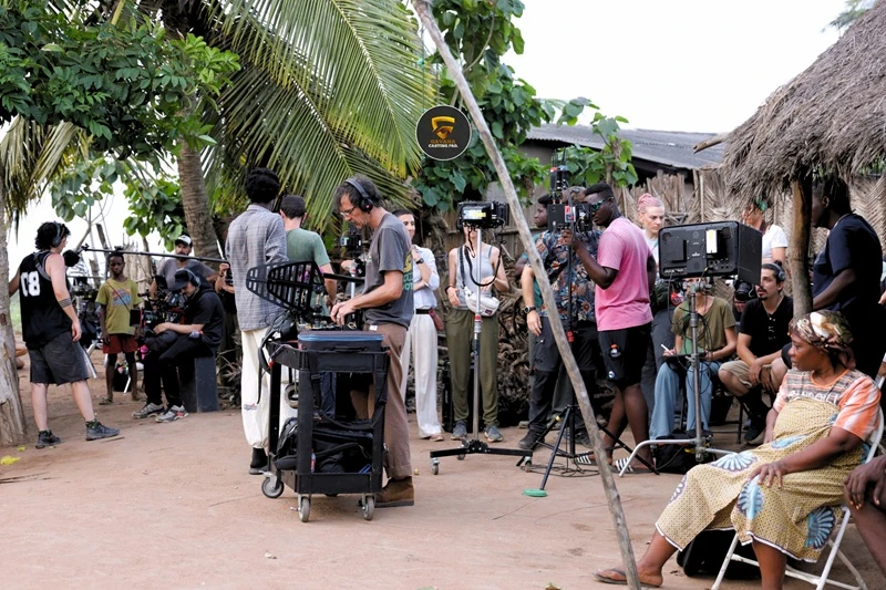 Casting director watching auditions in Ghana