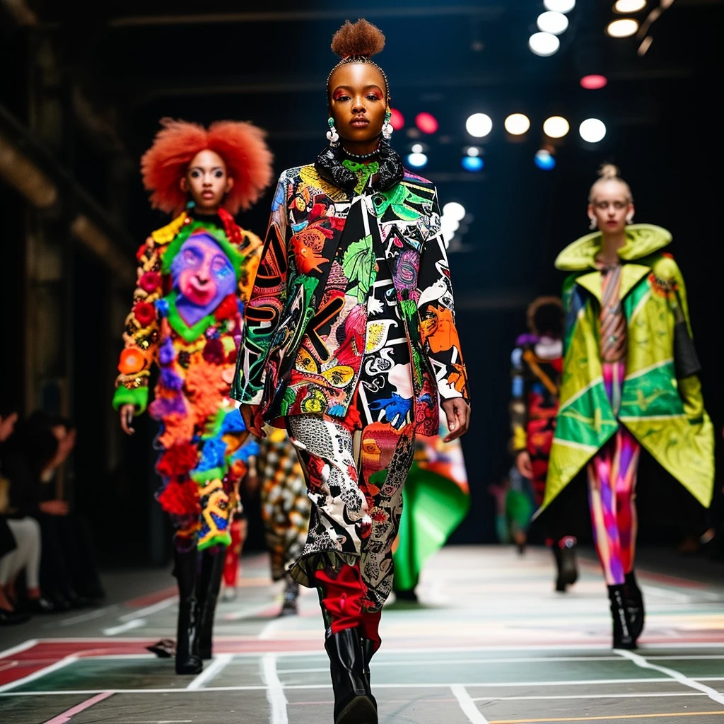 Ghanaian models posing for a fashion promo
