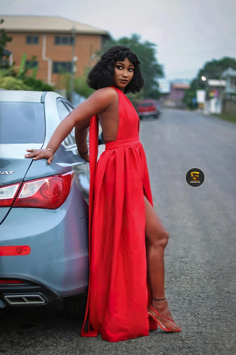 Closeup of Ghanaian beauty model with professional makeup